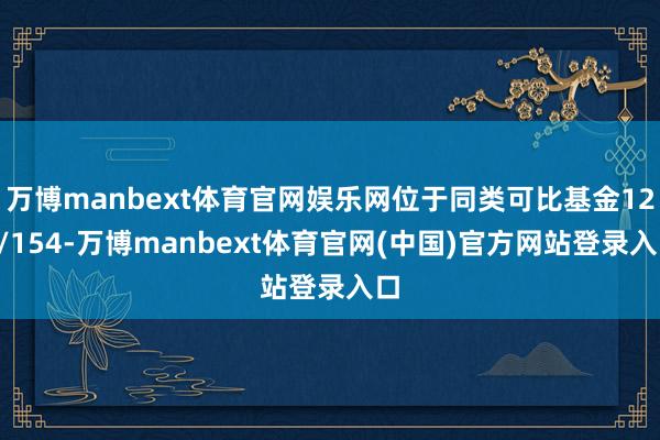 万博manbext体育官网娱乐网位于同类可比基金120/154-万博manbext体育官网(中国)官方网站登录入口