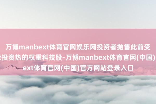 万博manbext体育官网娱乐网投资者抛售此前受益于东谈主工智能投资热的权重科技股-万博manbext体育官网(中国)官方网站登录入口