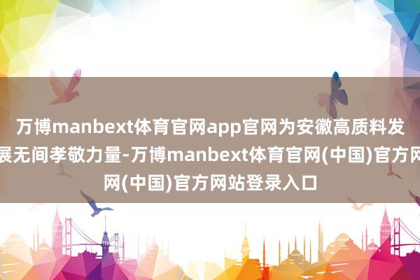 万博manbext体育官网app官网为安徽高质料发展高势能发展无间孝敬力量-万博manbext体育官网(中国)官方网站登录入口