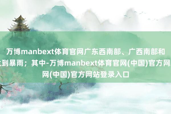 万博manbext体育官网广东西南部、广西南部和海南岛有大到暴雨；其中-万博manbext体育官网(中国)官方网站登录入口