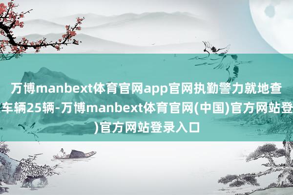万博manbext体育官网app官网执勤警力就地查扣涉案车辆25辆-万博manbext体育官网(中国)官方网站登录入口